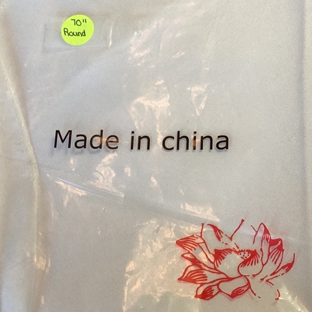 FINAL SALE PRICE 3 Brand New White 70” Round Tablecloths - Picture 3 of 6